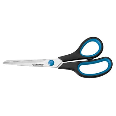 Westcott Schere Easy Grip 20cm Stahl sw/bl
