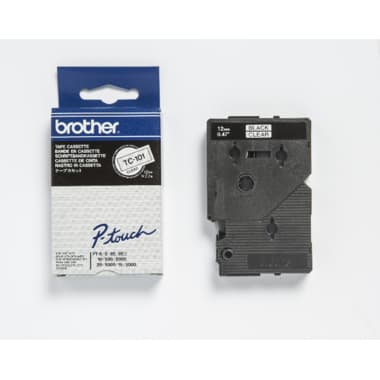 Brother Schriftband-Kassette 12mmx7,7m laminiert sw auf fl