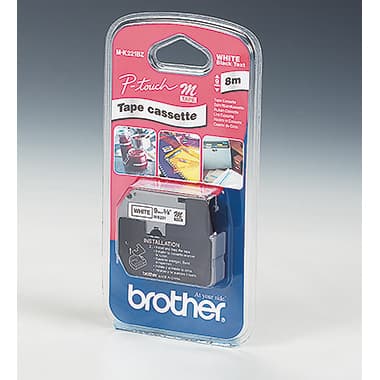 Brother Schriftband-Kassette 9mmx8m unlaminiert sw auf ws