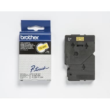 Brother Schriftband-Kassette 9mmx7,7m laminiert sw auf ge