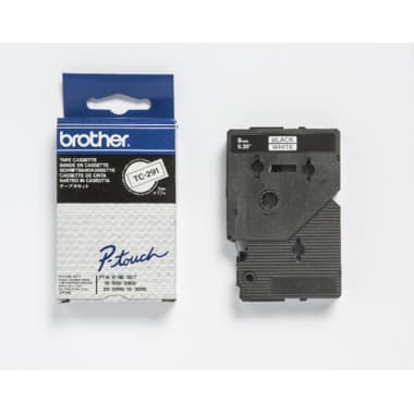 Brother Schriftband-Kassette 9mmx7,7m laminiert sw auf ws