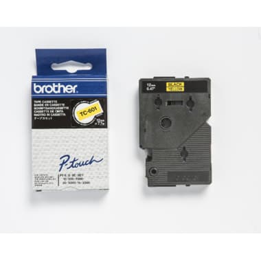 Brother Schriftband-Kassette 12mmx7,7m laminiert sw auf ge