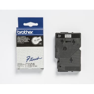 Brother Schriftband-Kassette 12mmx7,7m laminiert sw auf ws