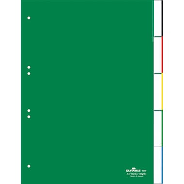 Durable Register DIN A4 0-5 5teilig Hartfolie gn