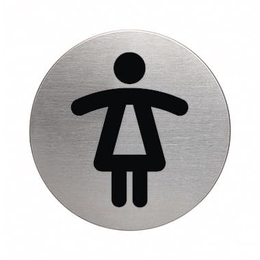 Durable Piktogramm PICTO WC Damen 83mm Aluminium