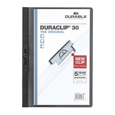 Durable Klemmmappe DURACLIP 30 DIN A4 Hartfolie sw