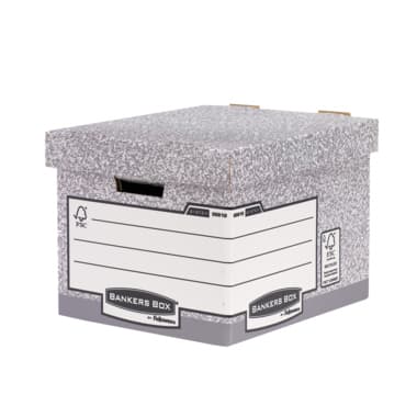 Bankers Box Archivbox System grau/weiß