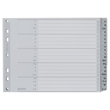 Leitz Register A-Z DIN A4 Überbreite 20teilig PP gr