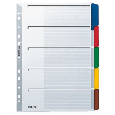 Leitz Register blanko DIN A4 5teilig Karton gr