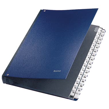 Leitz Pultordner DIN A4 1-31 32Fächer Graupappe bl