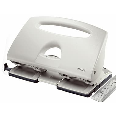 Leitz Doppellocher max. 40Bl. Metall grau