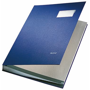 Leitz Unterschriftsmappe DIN A4 20Fächer Graupappe bl