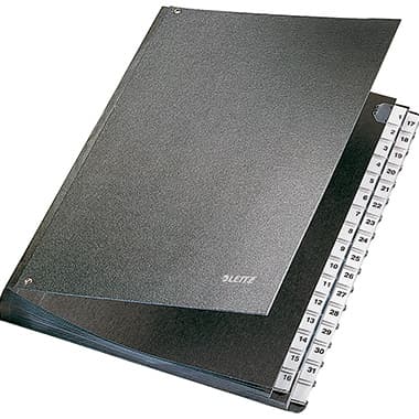 Leitz Pultordner DIN A4 32Fächer Hartpappe sw