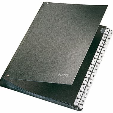 Leitz Pultordner DIN A4 24Fächer Hartpappe sw