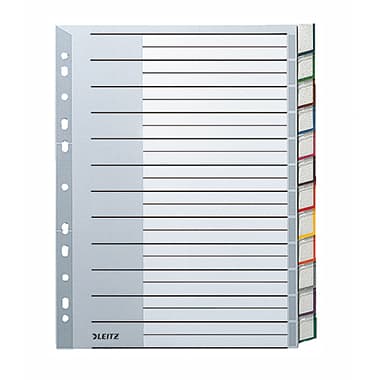 Leitz Register blanko DIN A4 12teilig PP gr