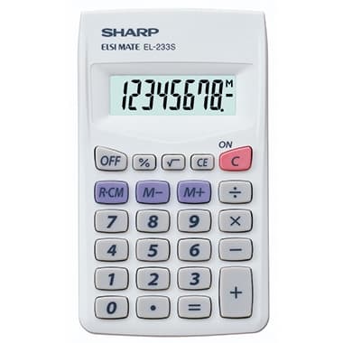 Sharp Tischrechner 8Zeichen Batterie ws