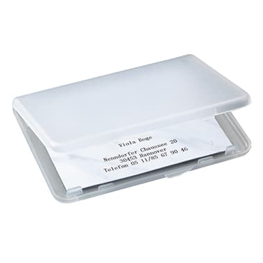 Sigel Visitenkartenetui 89x57mm Kunssoff ransparen