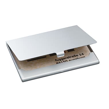 Sigel Visitenkartenetui max. 15Karen Aluminium siler