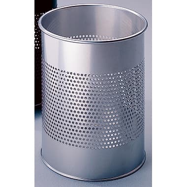 Durable Papierkorb METALL 15l rund silber