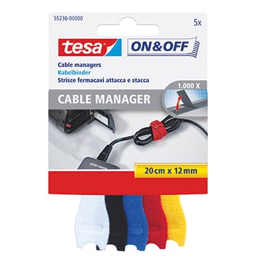 tesa Kabelbinder On+Off Cable Manager 5 St.