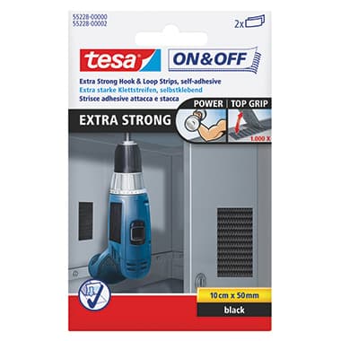 tesa Klettstreifen On+Off sw 2 St.