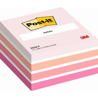 Post-it Haftnotiz Würfel 76x45x76mm pastellpink