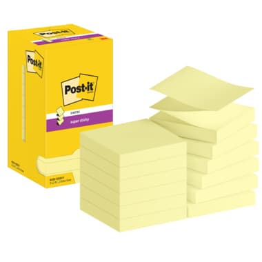 Post-it Haftnotiz Super Sticky 76x76mm ge 12x90Bl