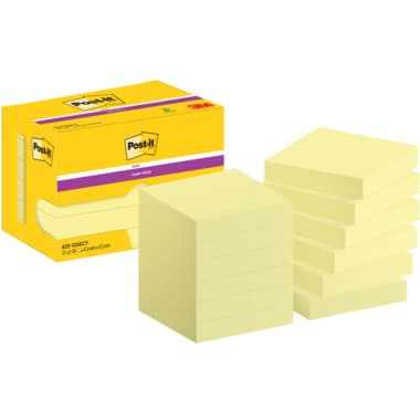 Post-it Haftnotiz Super Sticky 47,6x47,6mm ge 12x90Bl