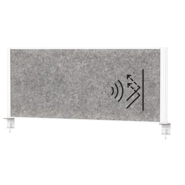 Maul Tisch-Trennwand Akustik MAULconnecto 120x50cm dgr/ws