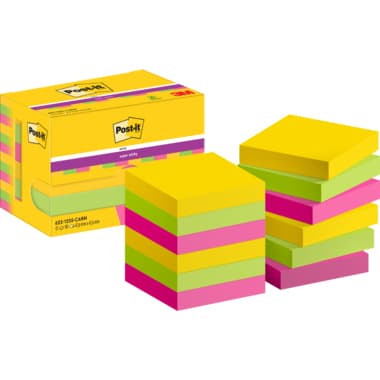 Post-it Haftnotiz Super Sticky 47,6x47,6mm 12x90Bl