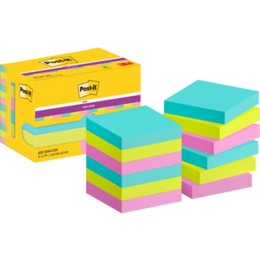 Post-it Haftnotiz Super Sticky 47,6x47,6mm 12x90Bl