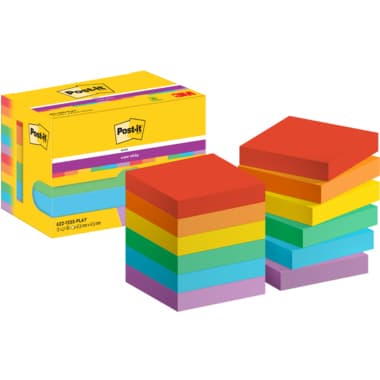 Post-it Haftnotiz Super Sticky 47,6x47,6mm sort 12St