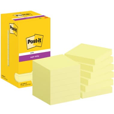 Post-it Haftnotiz Super Sticky 76x76mm ge 12x90Bl