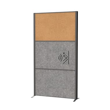 Maul Stellwand MAULconnecto 2xAkustik d.gr 1xKork