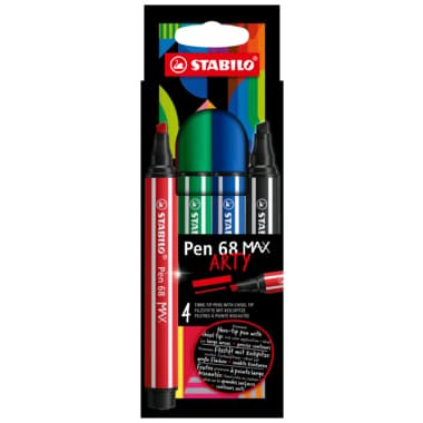 Stabilo Filzstift Pen 68 MAX 1+5mm sort. 4St.
