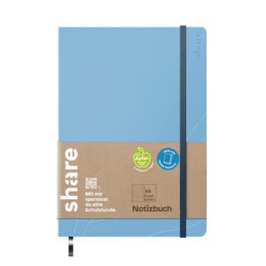 share Journal A5 dotted hellblau