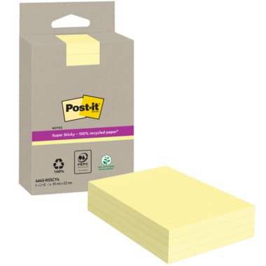 Post-it Haftnotiz Super Sticky 102x152mm 4x45Bl