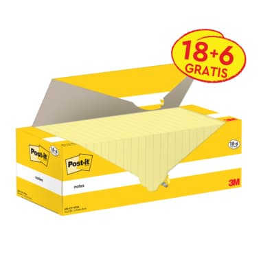 Post-it Haftnotiz Notes 127x76mm sort 24x100Bl