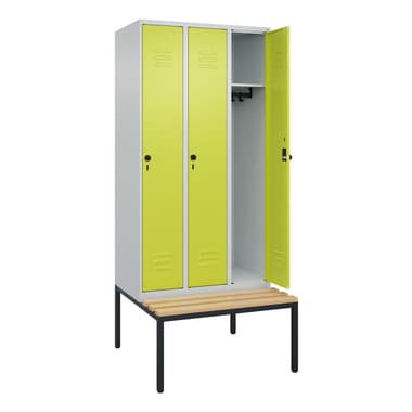 C+P Spind Classic PLUS 3Abt. 2120x900x815 lgr/cgn