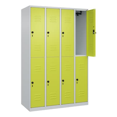 C+P Spind Classic PLUS 4Abt. 1850x1200x500mm l.gr/c.gn