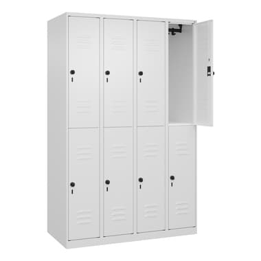 C+P Spind Classic PLUS 4Abteile 185x120x50cm ws/ws