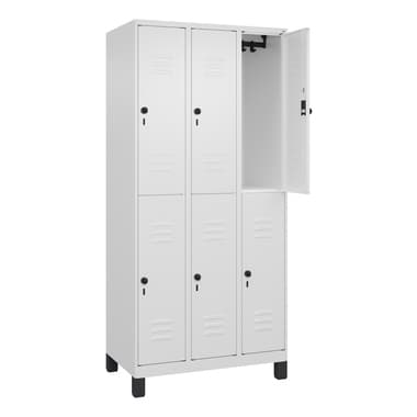 C+P Spind Classic PLUS 3Abteile 1950x900x500mm ws/ws
