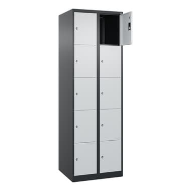 C+P SchließfSchr Classic PLUS 2x5Fä 1850x600x500 sgr/lgr