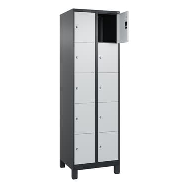 C+P SchließfSchr Classic PLUS 2x5Fä 1950x600x500 sgr/lgr