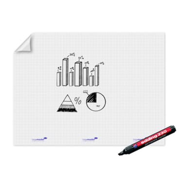 Legamaster Flipchartfolie Magic Chart XL PP blanko 15Bl