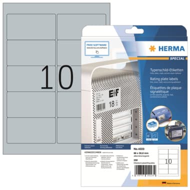 Herma Etikett Typenschild 96x50,8mm si 250 St.