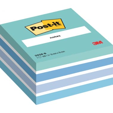 Post-it Haftnotiz Würfel 76x45x76mm pastellblau