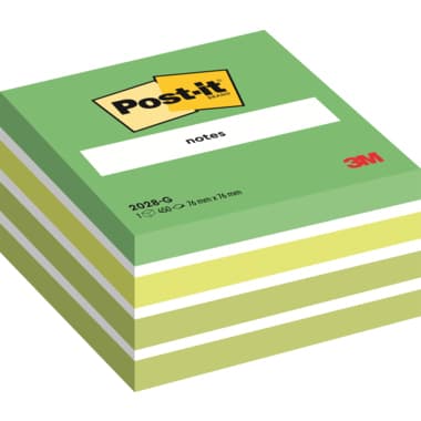 Post-it Haftnotiz Würfel 76x45x76mm pastelgrün