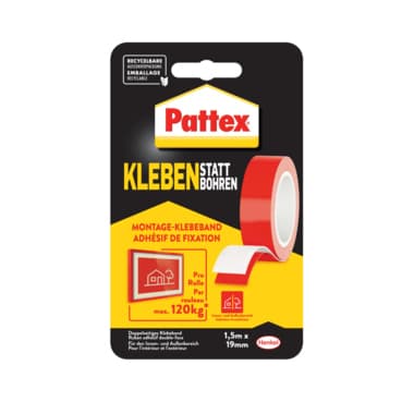 Pattex Montageklebeband Kleben statt Bohren 19mmx1,5m