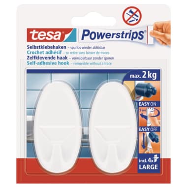 tesa Klebehaken Powerstrips oval ws 2 St.